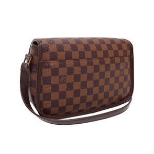Louis Vuitton Ebene Shoulder Damier Bag Brown Sologne
